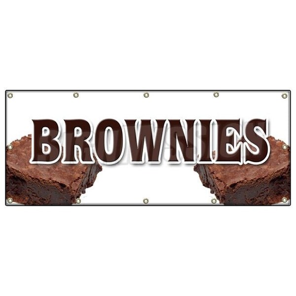 BROWNIES BANNER SIGN bakery chewy warm homemade best chocolate blondies
